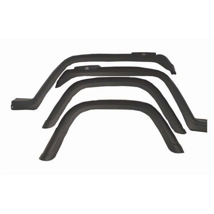 Omix 4-Piece Fender Flare Kit- 87-95 Jeep Wrangler YJ - Bull Strap