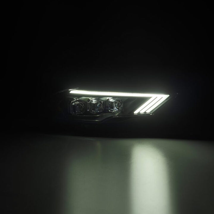 AlphaRex 18-22 Ford Mustang NOVA-Series LED Projector Headlights Black - Bull Strap