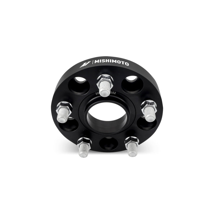 Mishimoto Wheel Spacers - 5x120 - 64.1 CB - M14 x1.5 - 25mm - BK - Bull Strap
