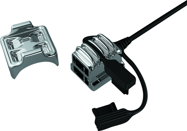 Kuryakyn USB Power Port Universal Charger Chrome - Bull Strap
