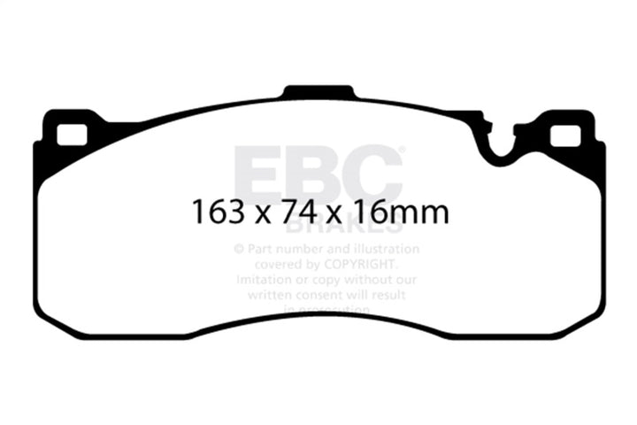 EBC 08-10 BMW 135 3.0 Twin Turbo Yellowstuff Front Brake Pads - Bull Strap