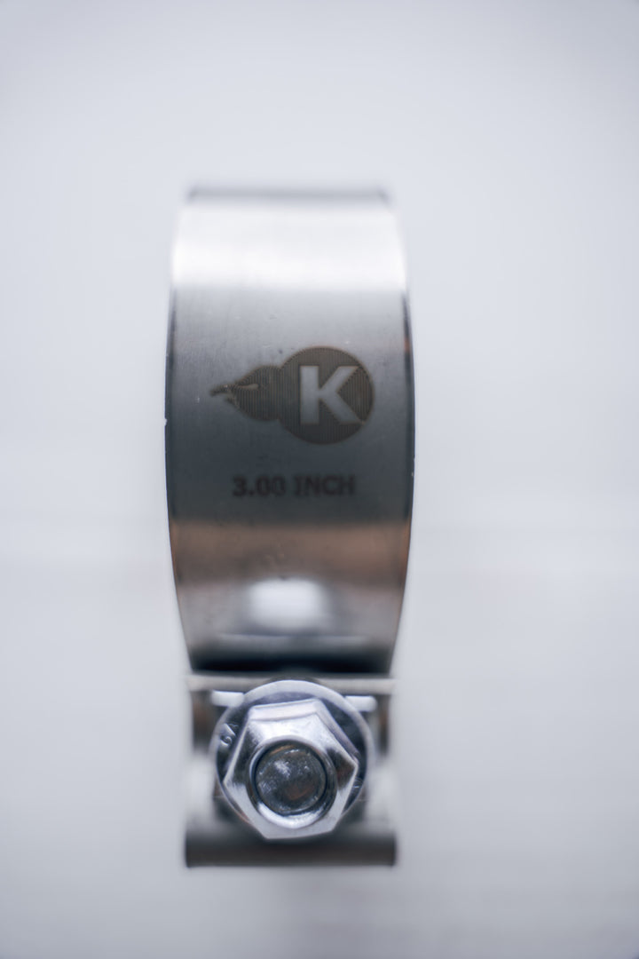 Kooks Universal 3in SS Clamp - Bull Strap