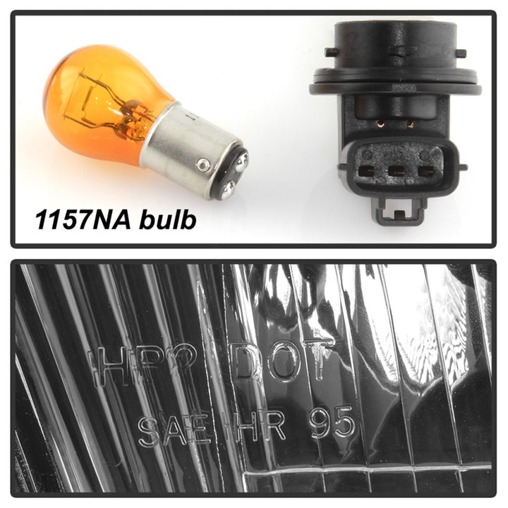 xTune 97-99 Toyota Camry 4pc OEM Style Headlights w/Corner Lights - Black (HD-JH-TCAM97-SET-BK) - Bull Strap
