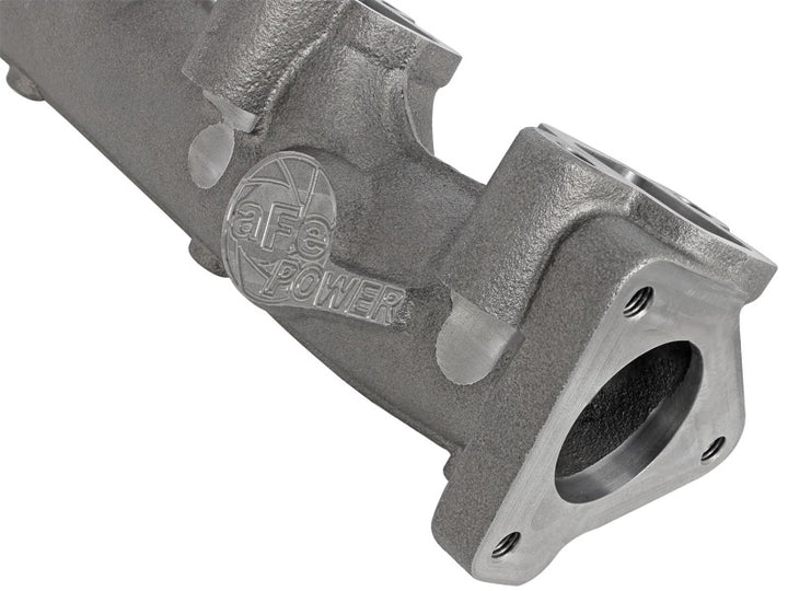 aFe Power BladeRunner Ported Ductile Iron Exhaust Manifold 01-16 GM Diesel Trucks V8-6.6L (td) - Bull Strap