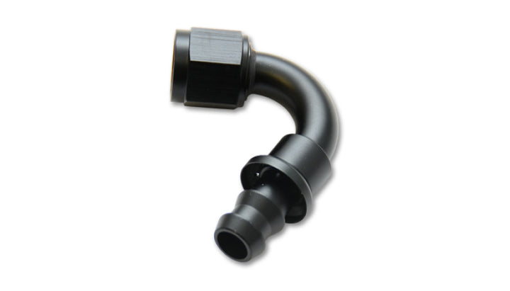 Vibrant Push-On 120 Degree Hose End Elbow Fitting - -10AN - Bull Strap