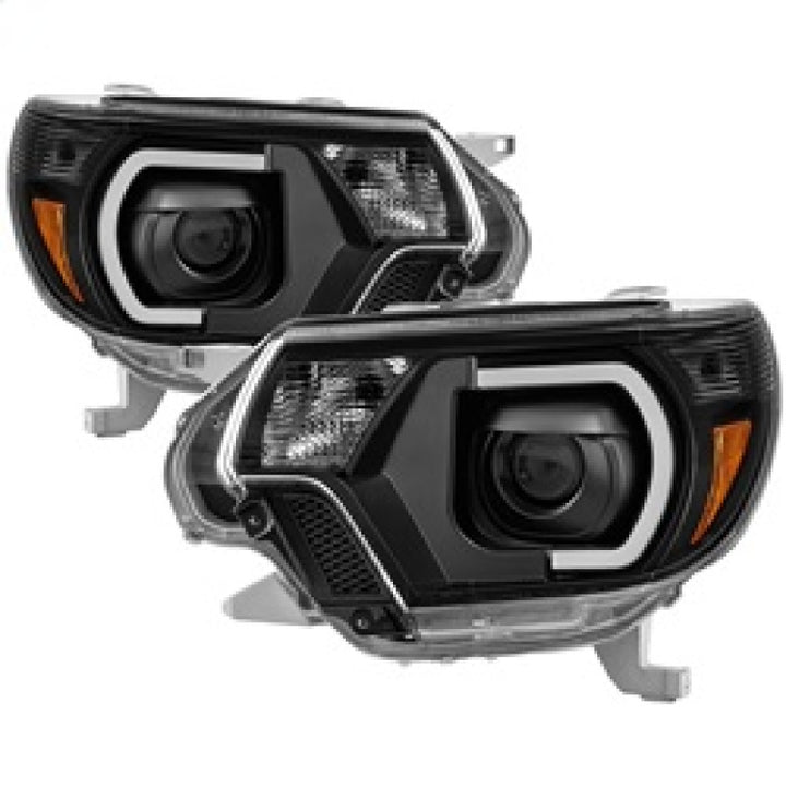 xTune Toyota Tacoma 12-15 Headlights - Light Bar DRL - Black PRO-JH-TTA12-LBDRL-BK - Bull Strap