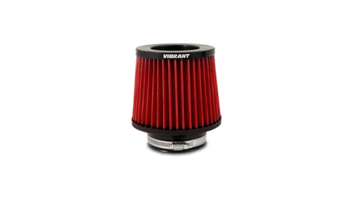 Vibrant The Classic Performance Air Filter (5.25in O.D. Cone x 5in Tall x 3in inlet I.D.) - Bull Strap