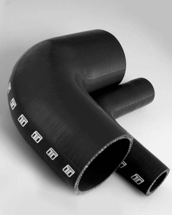Turbosmart 90 Elbow 2.00 - Black Silicone Hose - Bull Strap