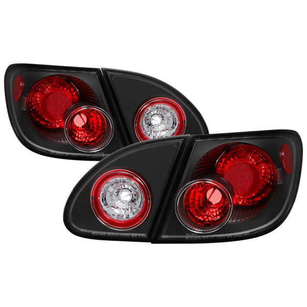 Spyder Toyota Corolla 03-08 Euro Style Tail Lights Black ALT-YD-TC03-BK - Bull Strap