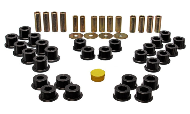 Energy Suspension 90-97 Mazda Miata Black Rear Control Arm Bushing Set - Bull Strap