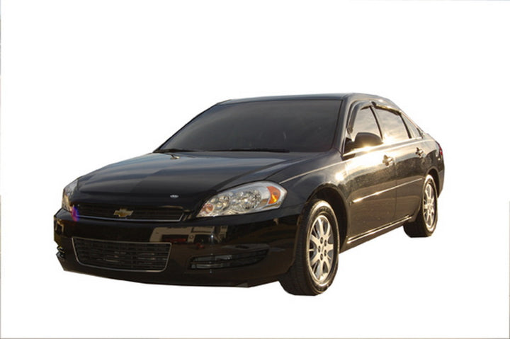 AVS 06-13 Chevy Impala Ventvisor Outside Mount Window Deflectors 4pc - Smoke - Bull Strap