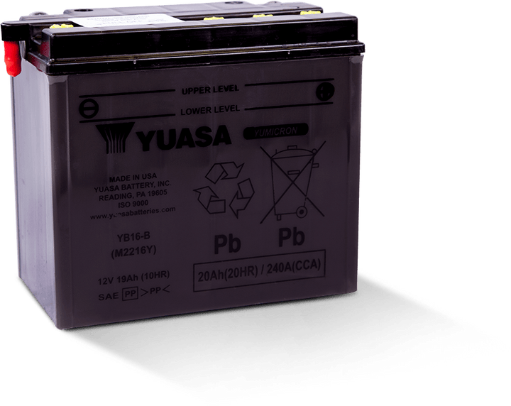 Yuasa YB16-B Yumicron 12-Volt Battery - Bull Strap