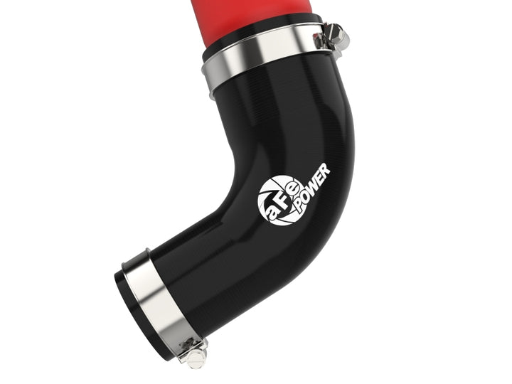 aFe 23-24 Toyota Sequoia V6-3.4L Hybrid BladeRunner 2.5in Aluminum Hot Charge Pipe - Red - Bull Strap
