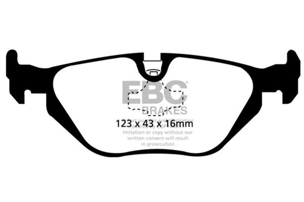 EBC 96-98 BMW Z3 1.9 Yellowstuff Rear Brake Pads - Bull Strap