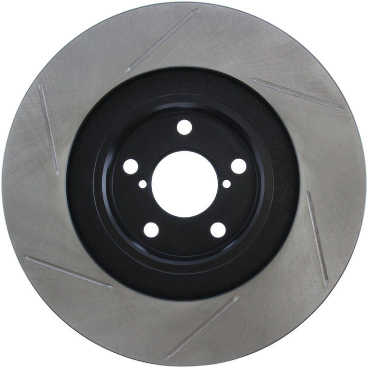 StopTech Power Slot 02-10 WRX Front Left SportStop Slotted Rotor - Bull Strap