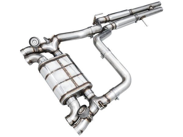 AWE 21+ Wrangler 392 Switchpath Cat-Back Exhaust- Quad BashGuards - Bull Strap