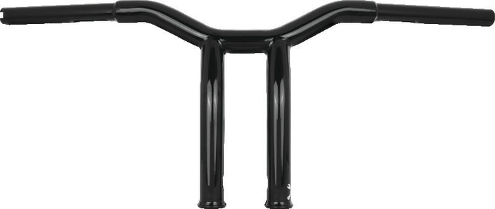 Burly Brand Dominator Raked Bar 10in - Gloss Black - Bull Strap