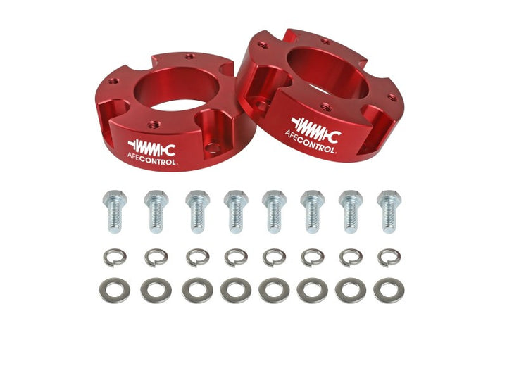 aFe CONTROL 1.875 IN Leveling Kit 22-23 Toyota Tundra - Red - Bull Strap