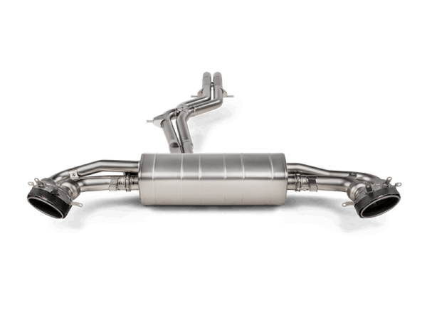 Akrapovic 2020+ Audi RS Q8 (M4) Evolution Line Cat Back (Titanium) w/Carbon Fiber/Titanium Tips - Bull Strap