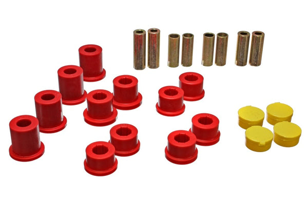 Energy Suspension 90-97 Mazda Miata Red Front Control Arm Bushing Set - Bull Strap