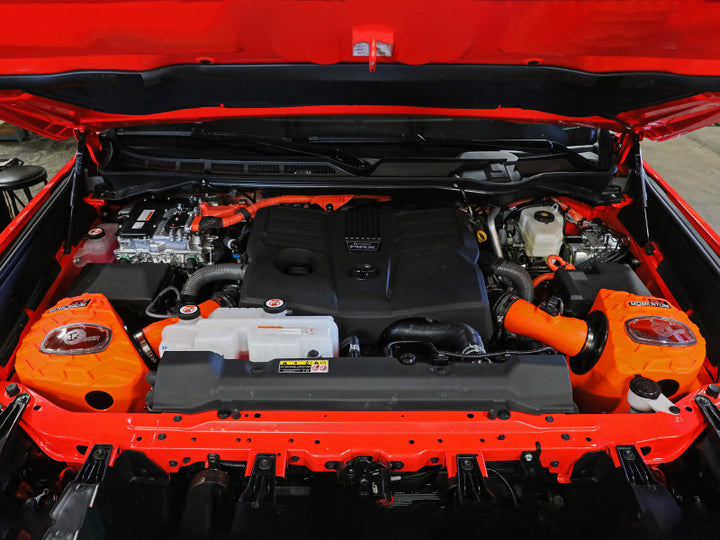 aFe 2022 Toyota Tundra V6-3.5L (tt) Momentum GT Cold Air Intake System w/ Pro 5R Filter - Orange - Bull Strap