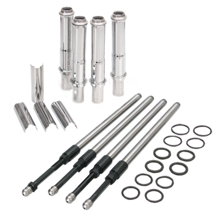 S&S Cycle 1999+ BT Stock Engine Height w/ 4.937in Length Cylinders Adjustable Pushrod Set - Bull Strap