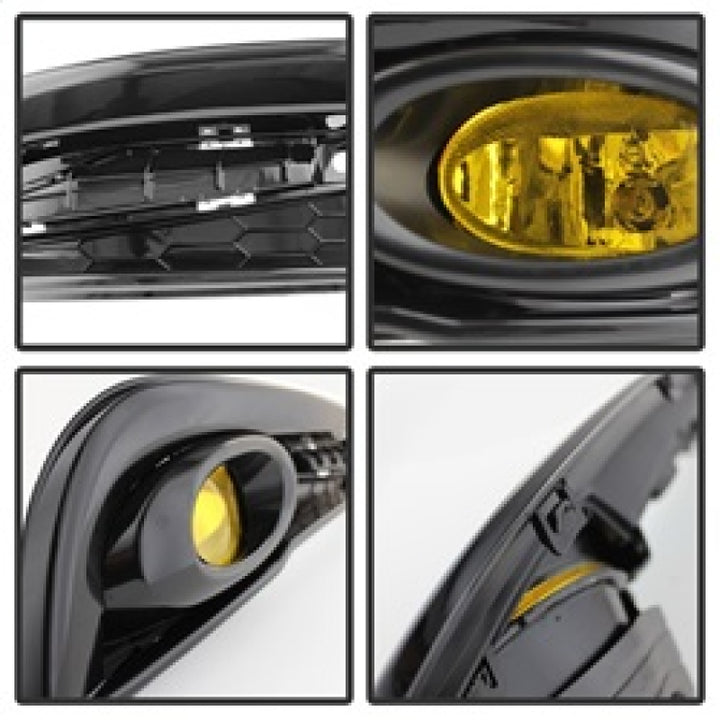 Spyder Honda Civic 2013-2014 4dr OEM Fog Light W/Switch Yellow FL-HC2013-4D-Y - Bull Strap