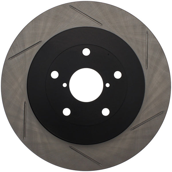 StopTech Power Slot 05-07 STi Rear Left Slotted Rotor - Bull Strap