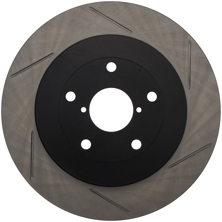 StopTech Power Slot 05-07 STi Rear Left Slotted Rotor - Bull Strap