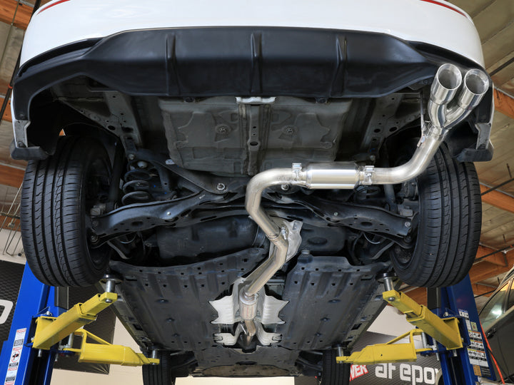 aFe POWER Takeda 2.5in 304 SS Cat-Back Exhaust w/ Polished Tips 22-25 Honda Civic L4-2.0L - Bull Strap