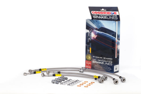 Goodridge 09-15 Nissan Maxima Stainless Steel Brake Line Kit - Bull Strap