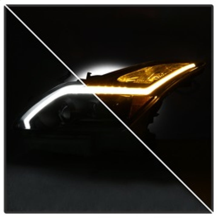 xTune Infiniti G37 Coupe (non-AFS) 08-15 Projector Headlights - Black PRO-JH-IG3708-2D-LB-BK - Bull Strap