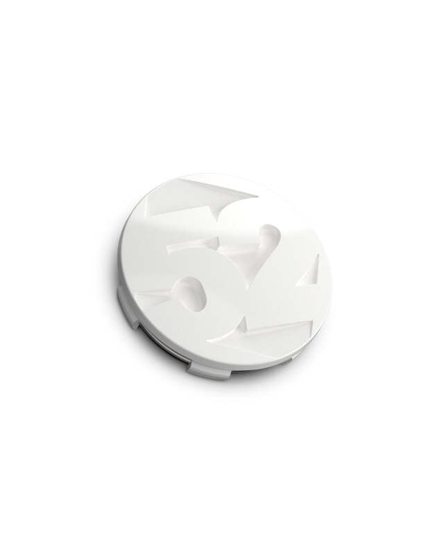 fifteen52 65mm Snap In Center Cap Single for Rally Sport/MX/SV Wheels - Rally White (Gloss White) - Bull Strap