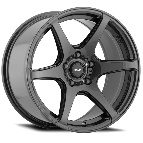 Konig Tandem 17x8 5x114.3 ET35 Gloss Graphite - Bull Strap