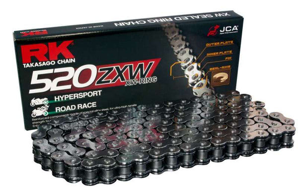 RK Chain BL520ZXW-120L XW-Ring - Black Scale - Bull Strap