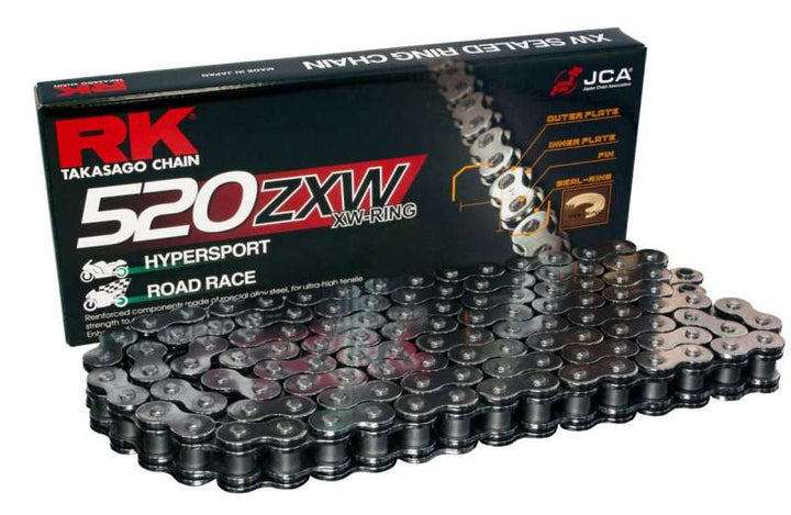 RK Chain BL520ZXW-120L XW-Ring - Black Scale - Bull Strap