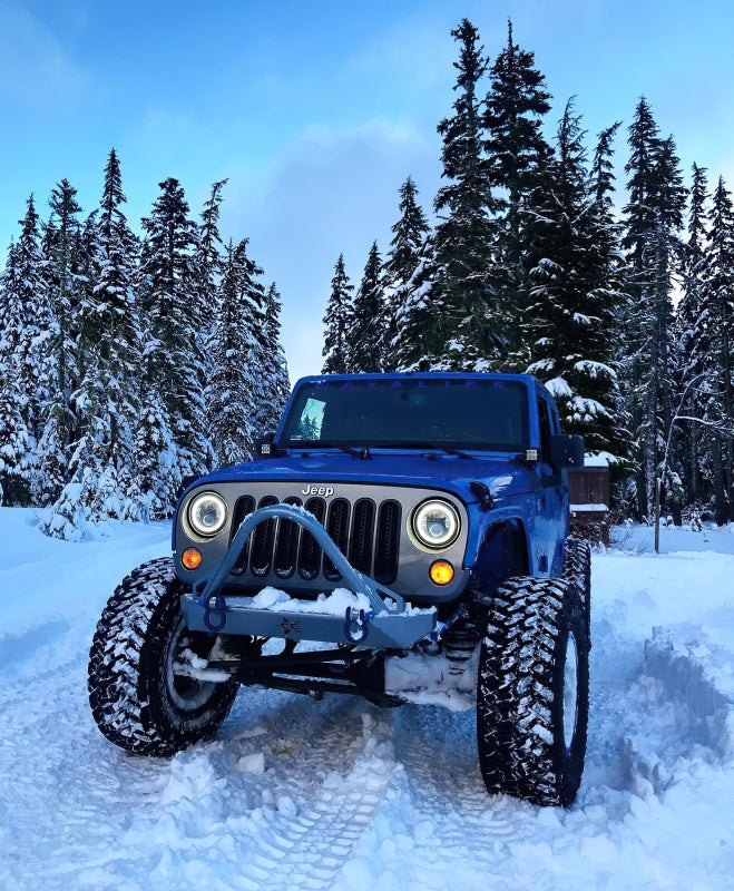 Oracle 07-18 Jeep Wrangler JK Switchback LED Halo Headlights - Amber/White - Switchback - Bull Strap