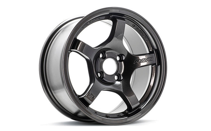 Gram Lights 57CR 15x8.0 +28 4-100 Super Dark Gunmetal Wheel - Bull Strap