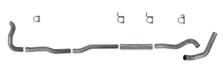 Diamond Eye KIT 4in TB MFLR RPLCMENT PIPE SGL AL: 89-93 DODGE CUMMINS 5.9L - Bull Strap