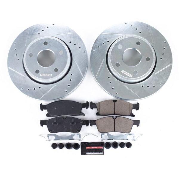 Power Stop 11-19 Dodge Durango Front Z23 Evolution Sport Brake Kit - Bull Strap