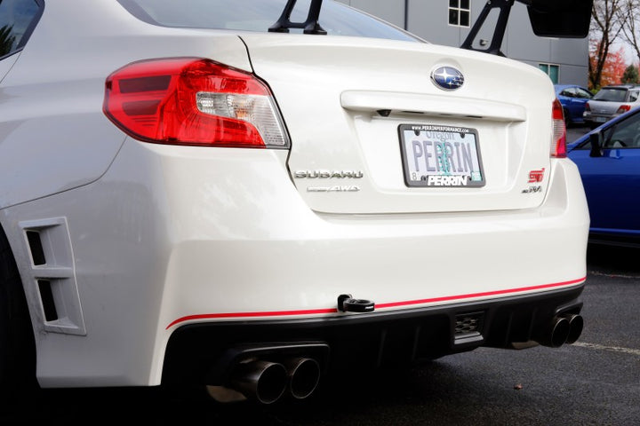 PERRIN 15-21 Subaru WRX/STI Tow Hook Kit (Rear) - Black - Bull Strap