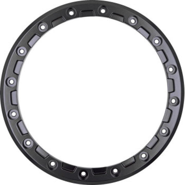 Raceline Beadlock Ring - Podium -15in - 16 Hole - 10mm - Black - Bull Strap