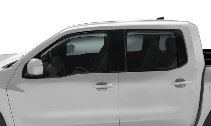 AVS 2022 Nissan Frontier Crew Cab Ventvisor In-Channel Window Deflectors - 4pc - Smoke - Bull Strap
