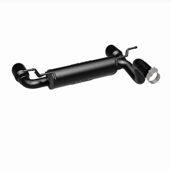 MagnaFlow 2018+ Jeep Wrangler 3.6L Dual Black Tip Axle-Back Exhaust - Bull Strap