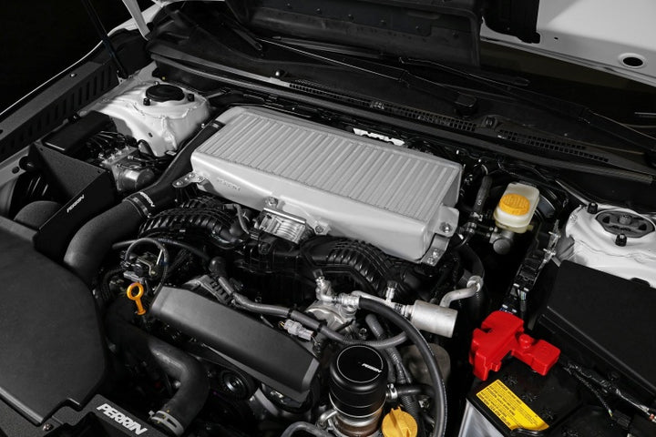 PERRIN 22-25 Subaru WRX / 19-25 Ascent / 20-25 Outback & Legacy Turbo Top Mount Intercooler - Silver - Bull Strap