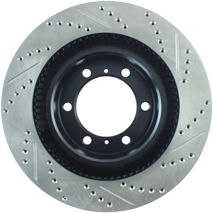 StopTech Slotted & Drilled Sport Brake Rotor - Bull Strap