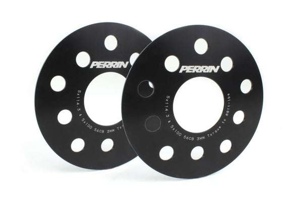 PERRIN Subaru/Toyota/Scion 3mm Wheel Spacers (Slip-On Style/No Studs) 5x114.3/5x100 56mm CB - Pair - Bull Strap