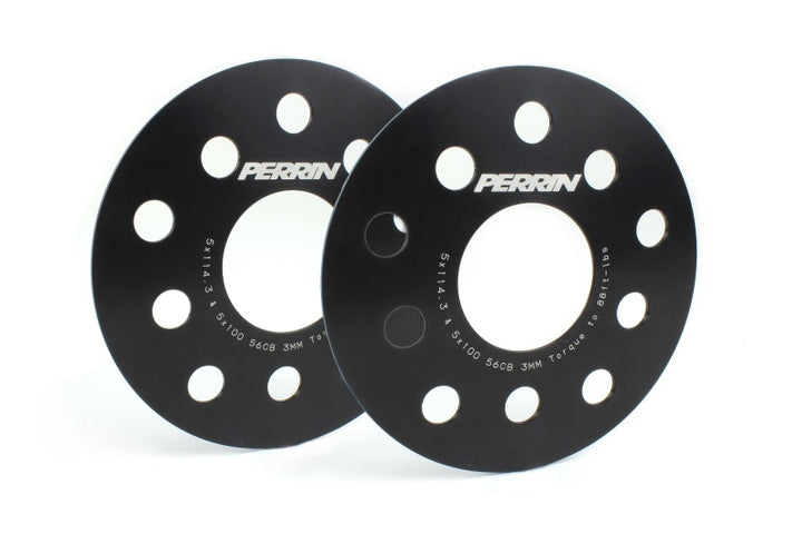 PERRIN Subaru/Toyota/Scion 3mm Wheel Spacers (Slip-On Style/No Studs) 5x114.3/5x100 56mm CB - Pair - Bull Strap