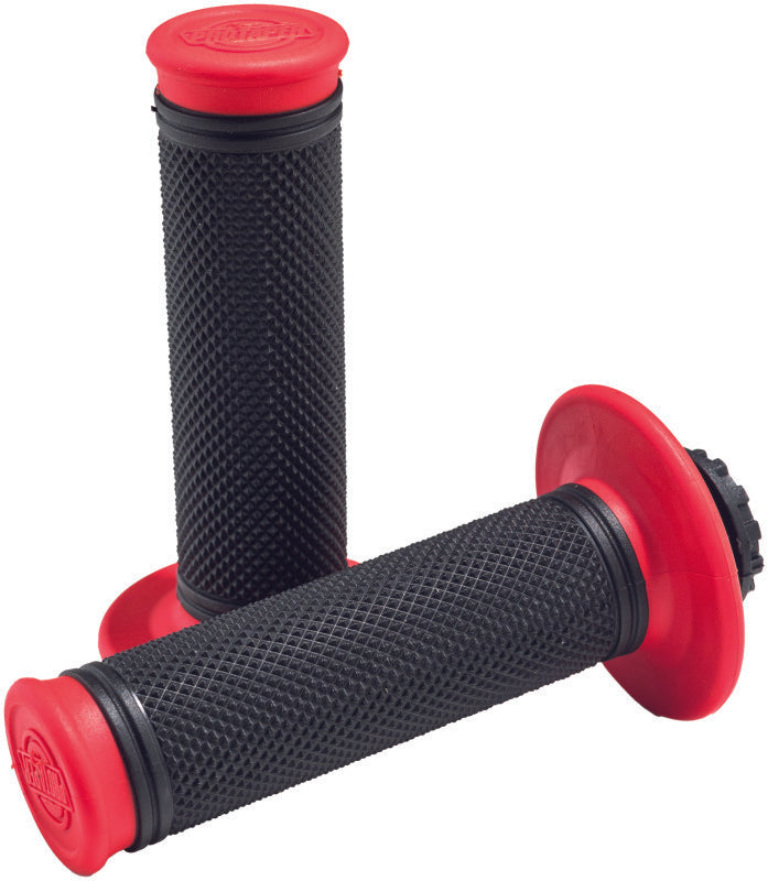 ProTaper Pro Series Clamp On Full Diamond Red/Black - Bull Strap