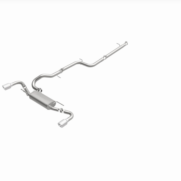 MagnaFlow 10-12 Mazda 3 L4 2.5L Hatchback Split Rear Exit Stainless Cat Back Performance Exhaust - Bull Strap
